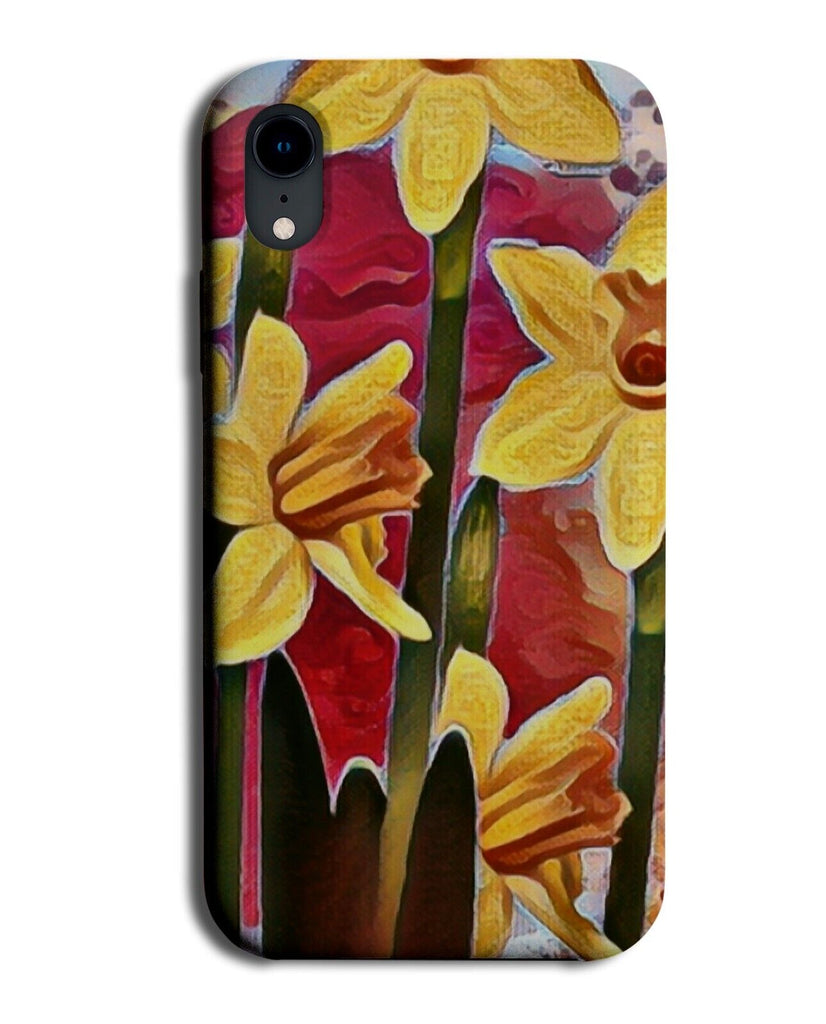 Daffodil Airbrush Art Print Phone Case Cover Daffodils St Davids Welsh Q629A