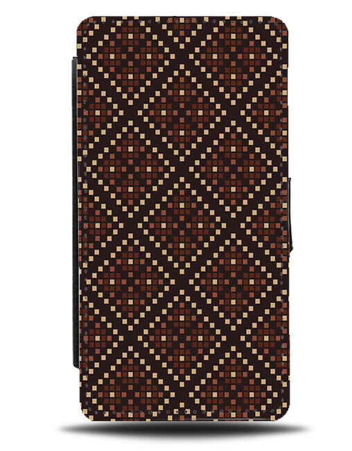 African Sequinned Print Pattern Flip Wallet Case Sequins Beads Bead Printed H611