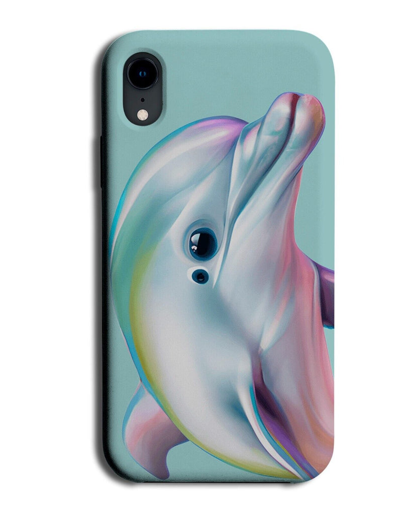 Metallic Looking Dolphin Phone Case Cover Dolphins Fancy Style Rainbow Kids AL31