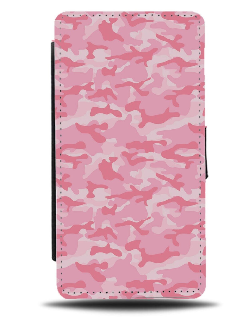 Baby Pink Girls Camo Print Flip Wallet Case Colours Camouflage Army Girl AY52