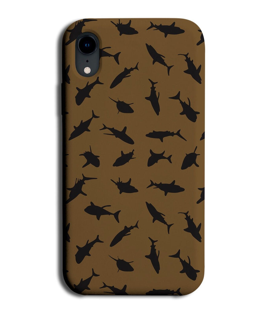Dark Brown Silhouettes Shapes Phone Case Cover Pattern Silhouette Shape Mud BA77