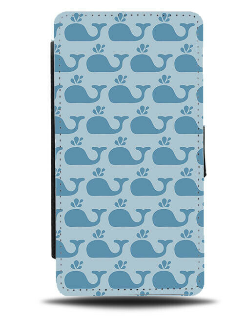Light Pale Blue Whale Flip Wallet Case Outline Shape Animal Whales Cartoon F210