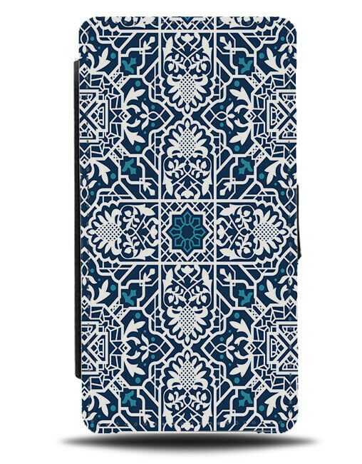 Traditional Ethnic Pattern Flip Wallet Case Tribal African Middle Eastern H522
