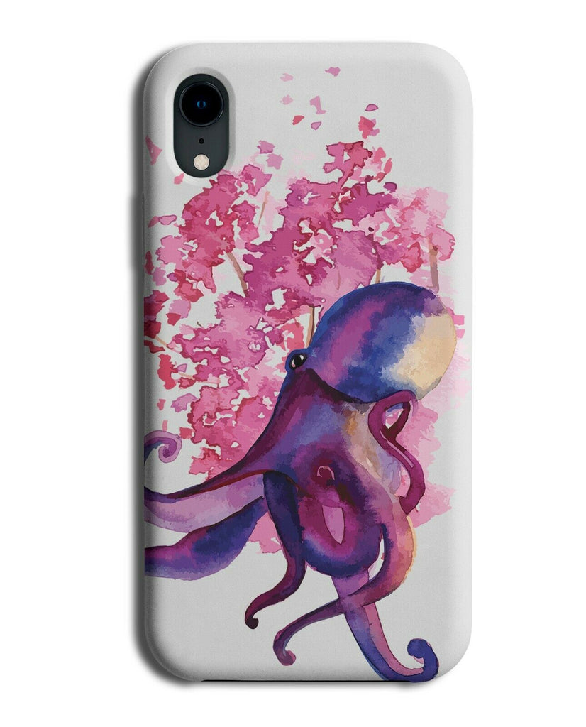 Pink Oil Painting Octopus Phone Case Cover Drawing Art Artwork Design E419