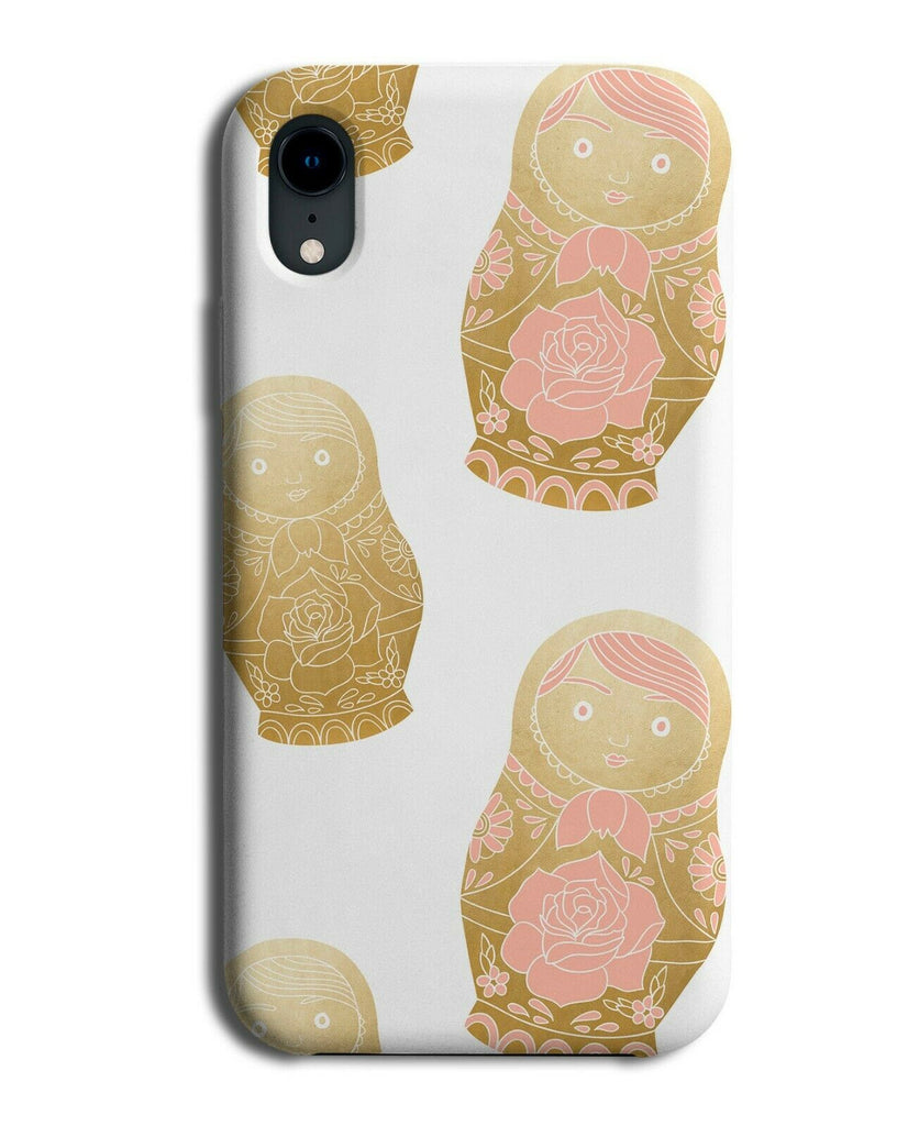 White and Gold Russian Doll Toys Phone Case Cover Russia Vintage Print F780