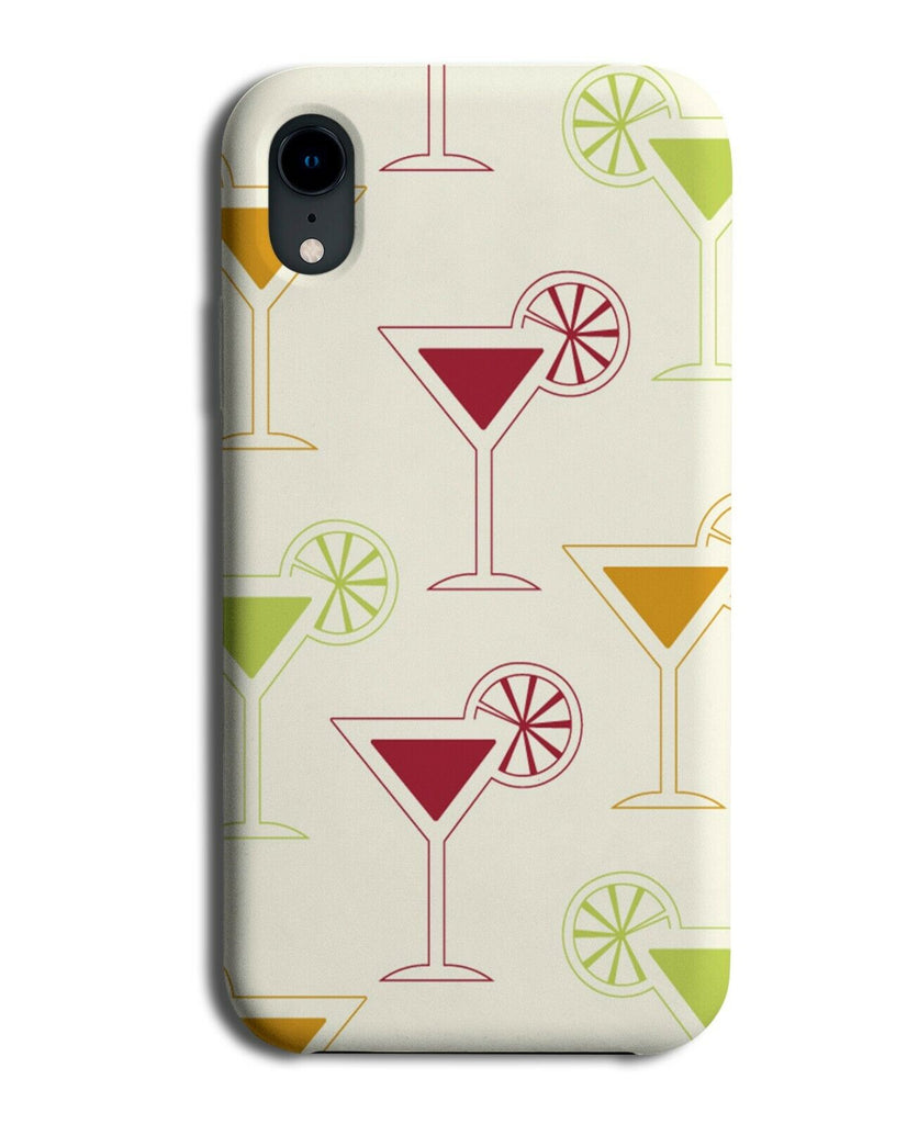 Cocktail Cartoon Phone Case Cover Cocktails Glasses Silhouettes Shapes E626