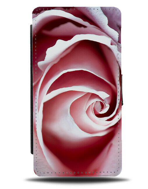 Rose Petals Pink Flip Wallet Case Swirly Roses Inside Bud Buds Picture G691