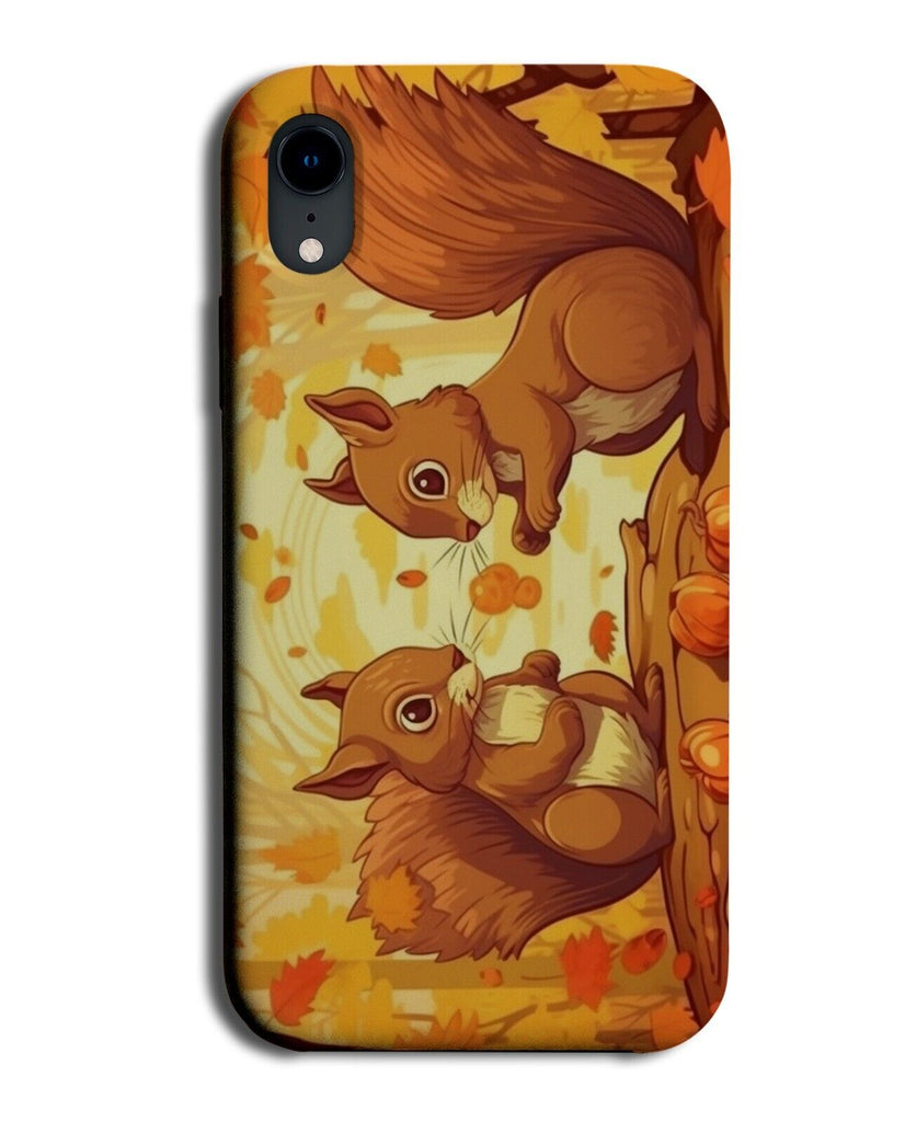 Cartoon Red Squirrel Phone Case Cover Squirrels Autumn Fall Season November DF92