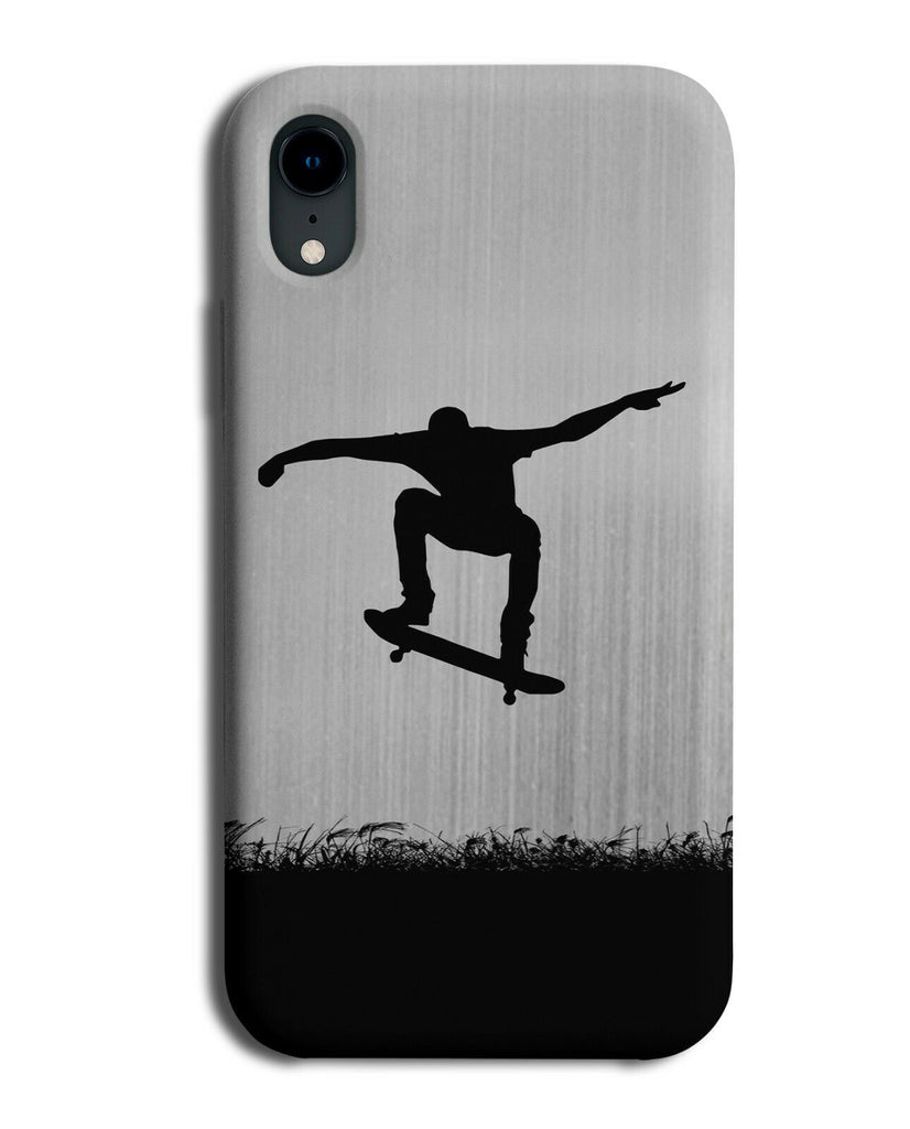 Skateboard Phone Case Cover Skateboarder Skate Board Silver Grey Coloured i705
