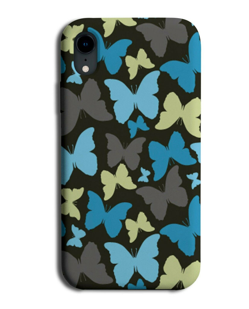 Shades Of Blue Butterflies Phone Case Cover Butterfly Shaded Boys Grey E909