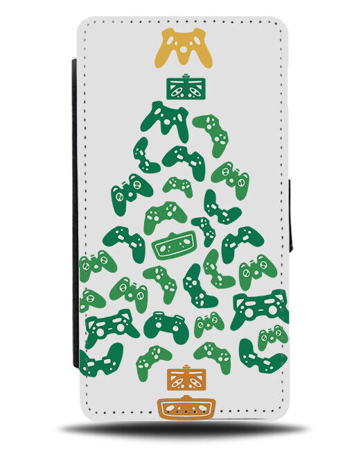 Christmas Gaming Flip Wallet Case Gamer Video Games Joysticks Retro Gift N726