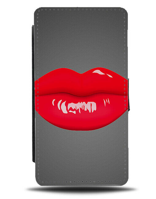 Red Lips Flip Cover Wallet Phone Case Make Up Glossy Lipgloss Makeup Kiss si90