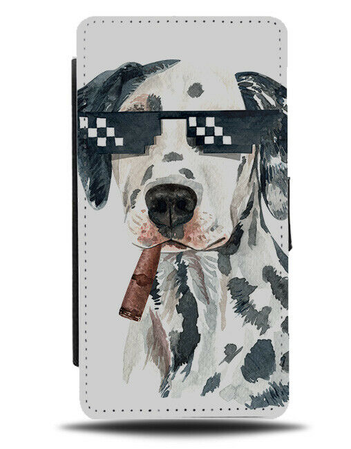 Thug Life Dalmatian Flip Wallet Phone Case Dog Dogs Gangster Dalmatians K538