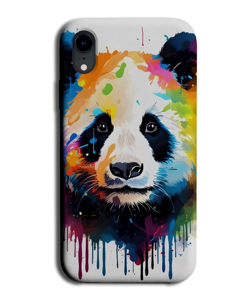 Dripping Giant Panda Head Artwork Phone Case Cover Drips Art Multicoloured DF07