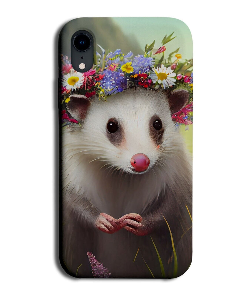 Possum In Flower Crown Phone Case Cover Floral Funny Novelty Possums Rat CG24