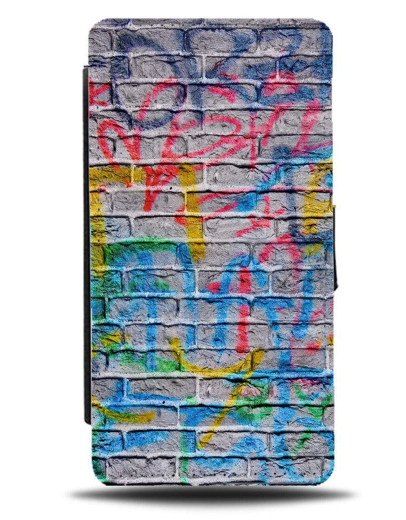 Graffiti On Wall Picture Flip Wallet Case Photo Artwork Street Style Ghetto DB90