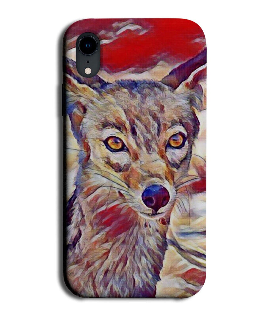 Abstract Jackal Dog Phone Case Cover Jackals Dogs Coyote Painting Print Q926