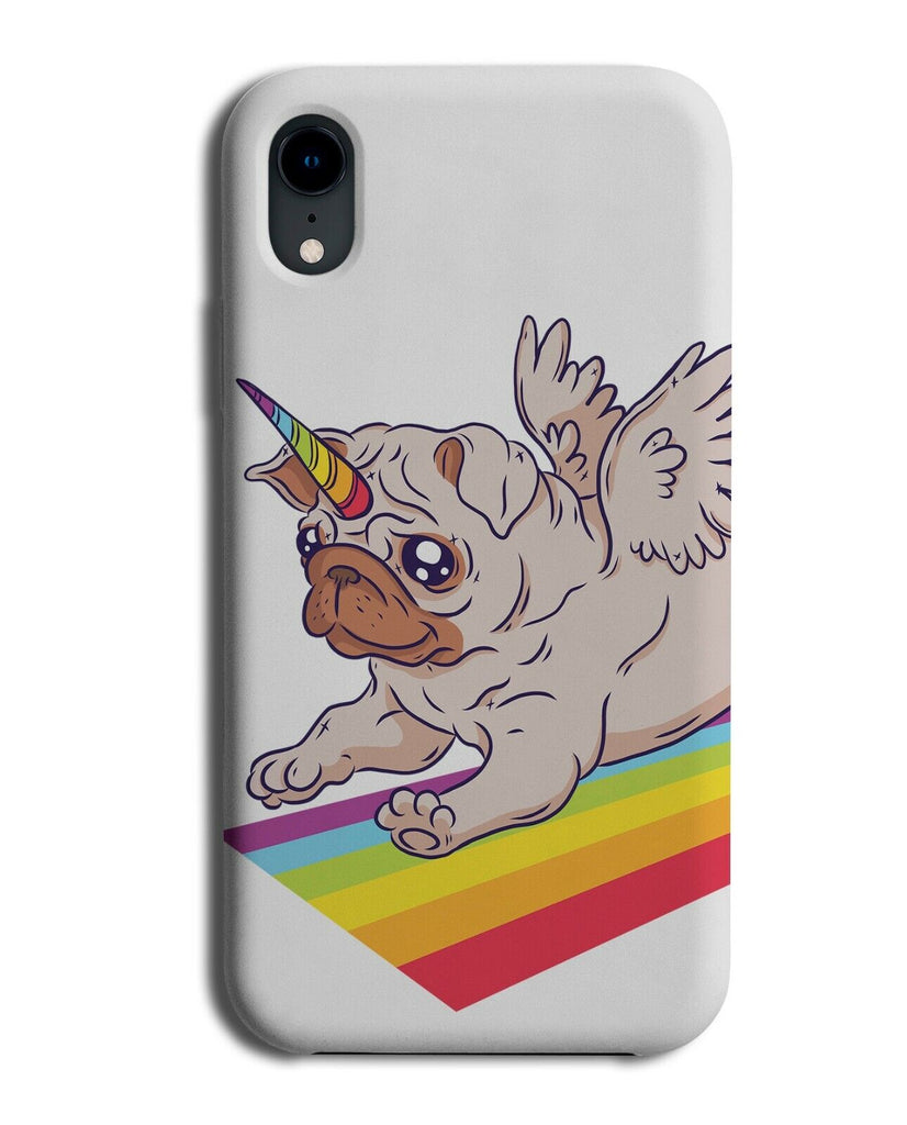 Unicorn Pug Riding Rainbow Phone Case Cover Pugs Horn Colourful Slide Puppy K154