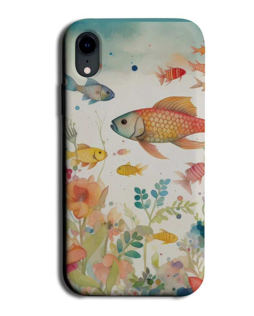 Colourful Swimming Fish Phone Case Cover Rainbow School Fishes Tropical BE60