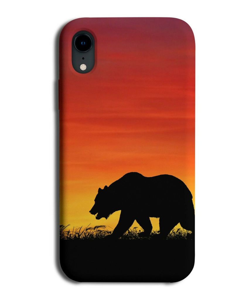 Bear Silhouette Phone Case Cover Bears Sunset Sunrise Photo i230