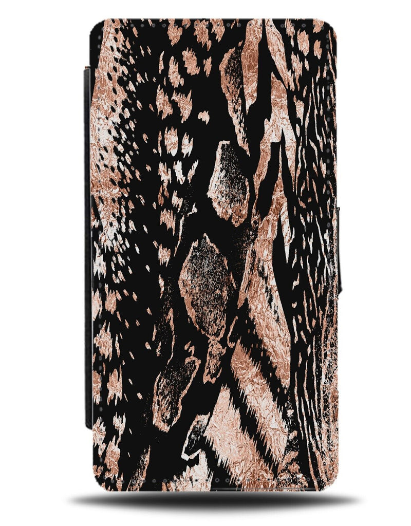 Rose Gold Cheetah Spots Flip Wallet Case Leopards Animal Skin Print Girls CM48