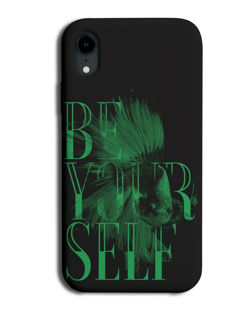 Samurai Fish Phone Case Cover Be Yourself Neon Green & Black Tropical Fish E430