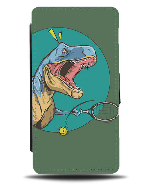 Dinosaur Tennis Player Phone Cover Case Racket Ball Funny Gift Present J253