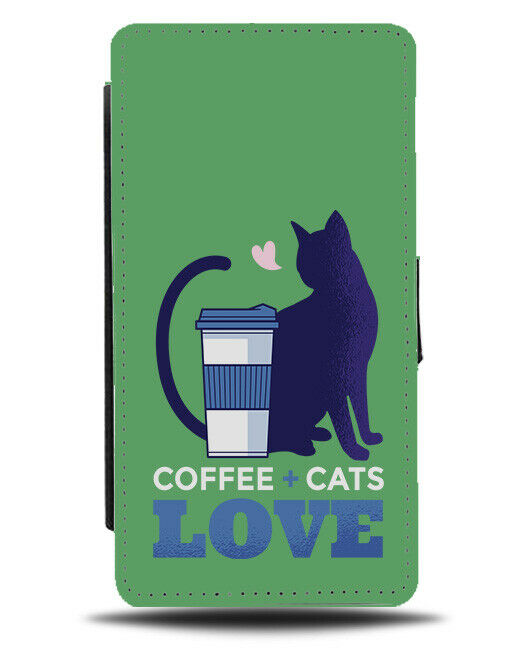 I Love Coffee and Cats Phone Cover Case Coffees Cat Cup Pet Funny Flask J104