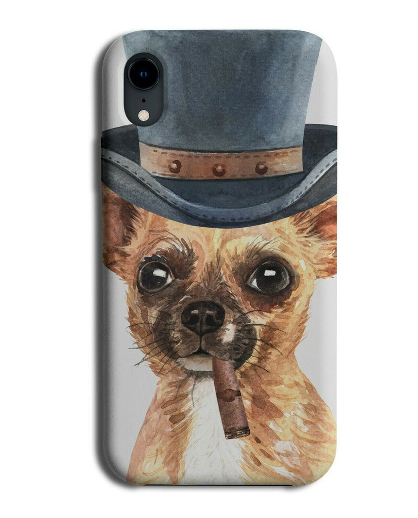 Gentleman Chihuahua Phone Case Cover Funny Tophat Top Hat Gift Outfit K690