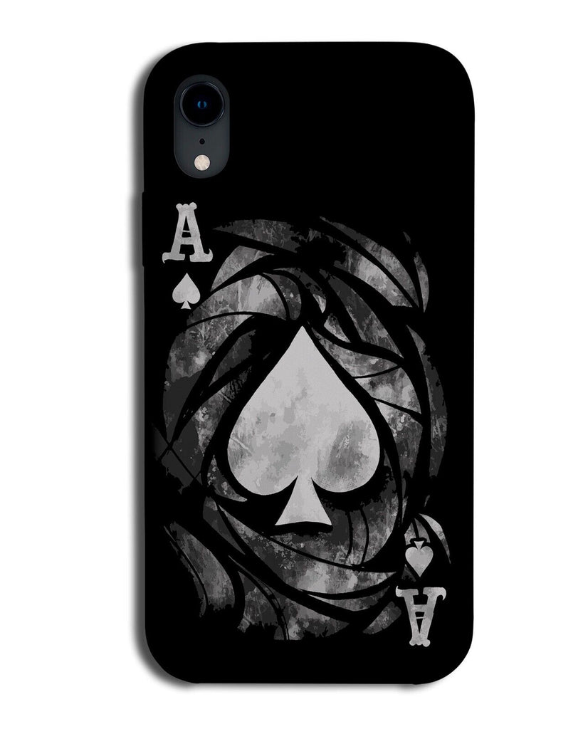 Black Ace Of Spades Phone Case Cover Grunge Style Card Card Symbol Logo P442