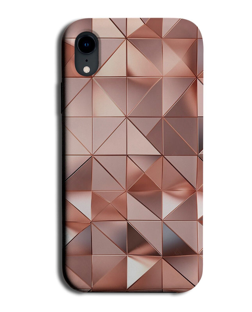 Rose Gold Coloured Geometrical Shapes Phone Case Cover Colour Golden Design CE53