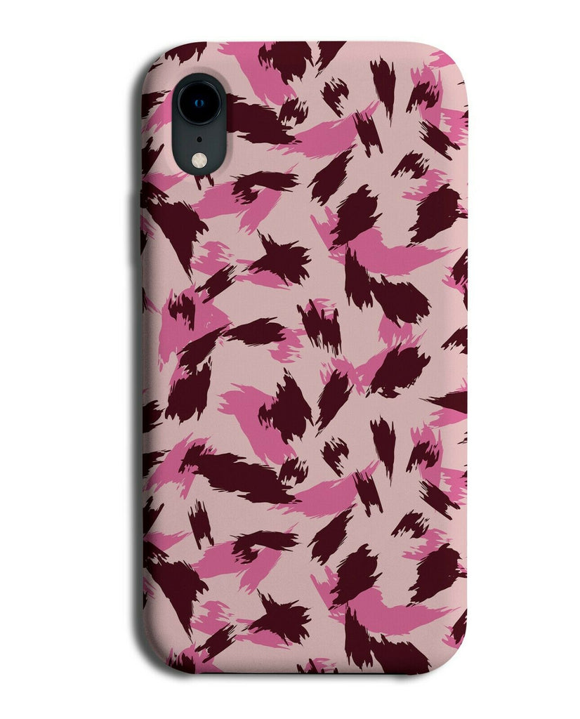 Pink Animal Fur Animal Print Pattern Phone Case Cover Hot Pink Camo Design G350