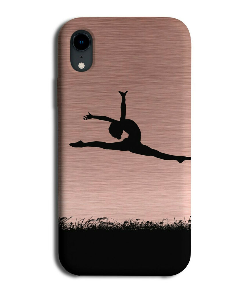 Gymnastics Phone Case Cover Dancer Dancing Kit Dancing Rose Gold Coloured i677