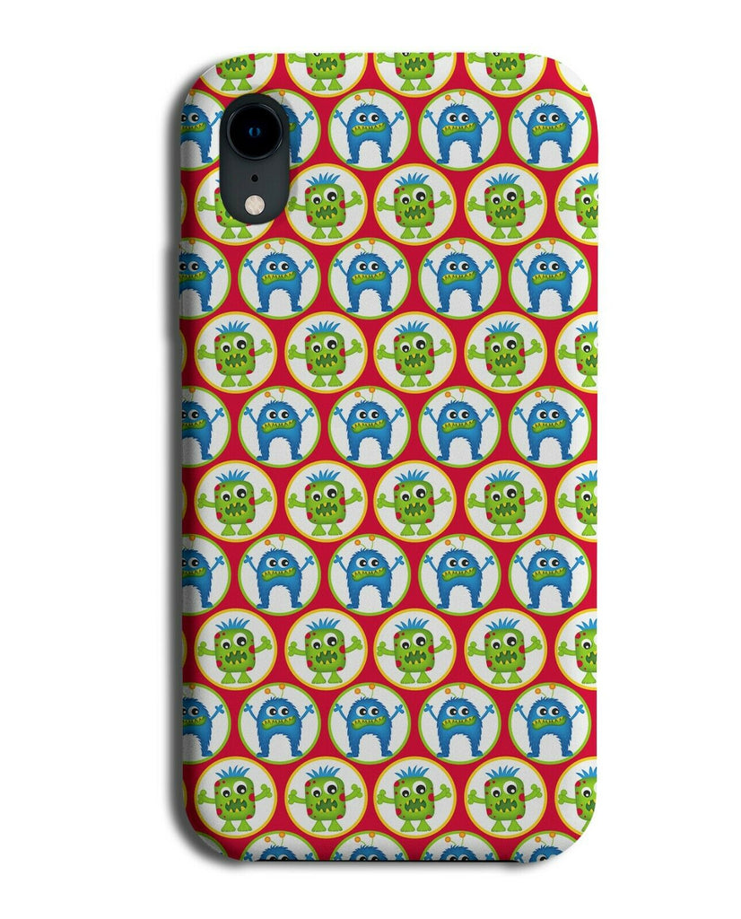 Green and Blue Monster Faces Phone Case Cover Face Monsters Aliens E751