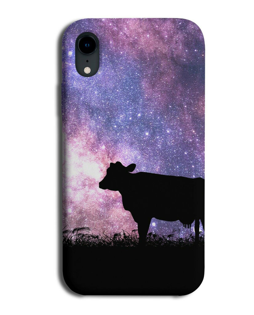 Cow Silhouette Phone Case Cover Cows Space Stars Night Sky i173