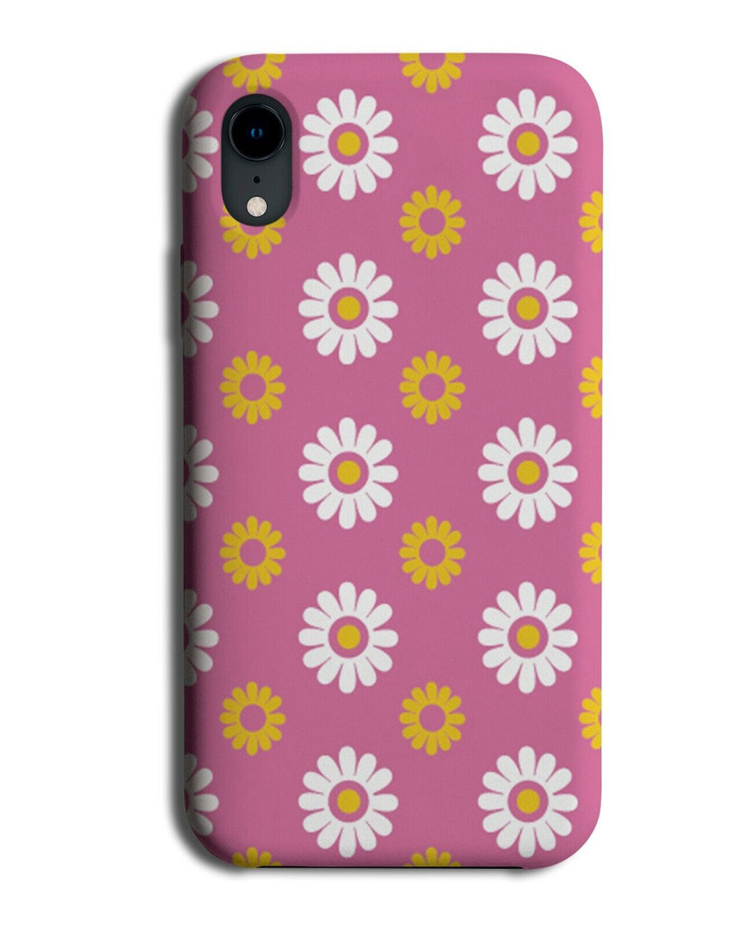 Girls Pink Flower Shapes Phone Case Cover Floral Daisy Daisies Flowers E637