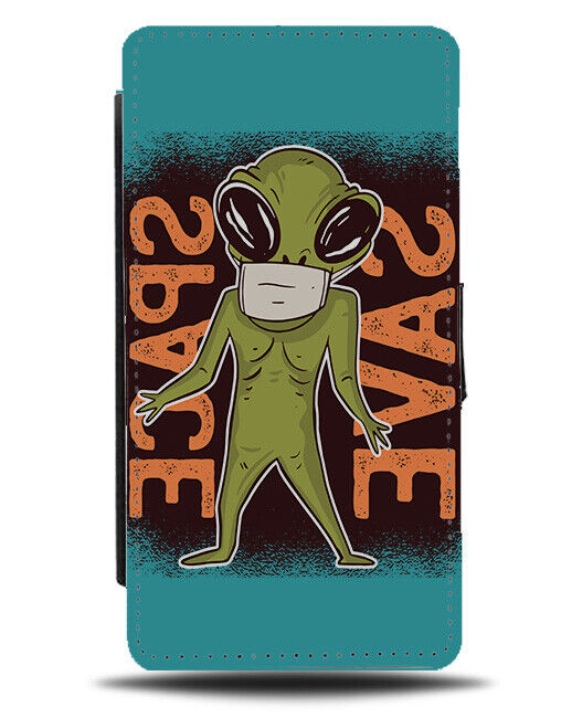 Funny Safety Alien Flip Wallet Case Aliens Face i955