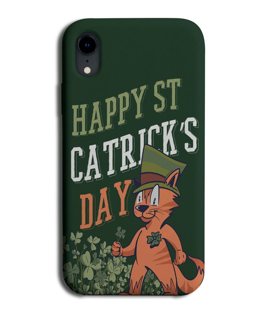 Happy St Patricks Day Phone Case Cover Funny Cat Cats Irish Ireland Cartoon J611