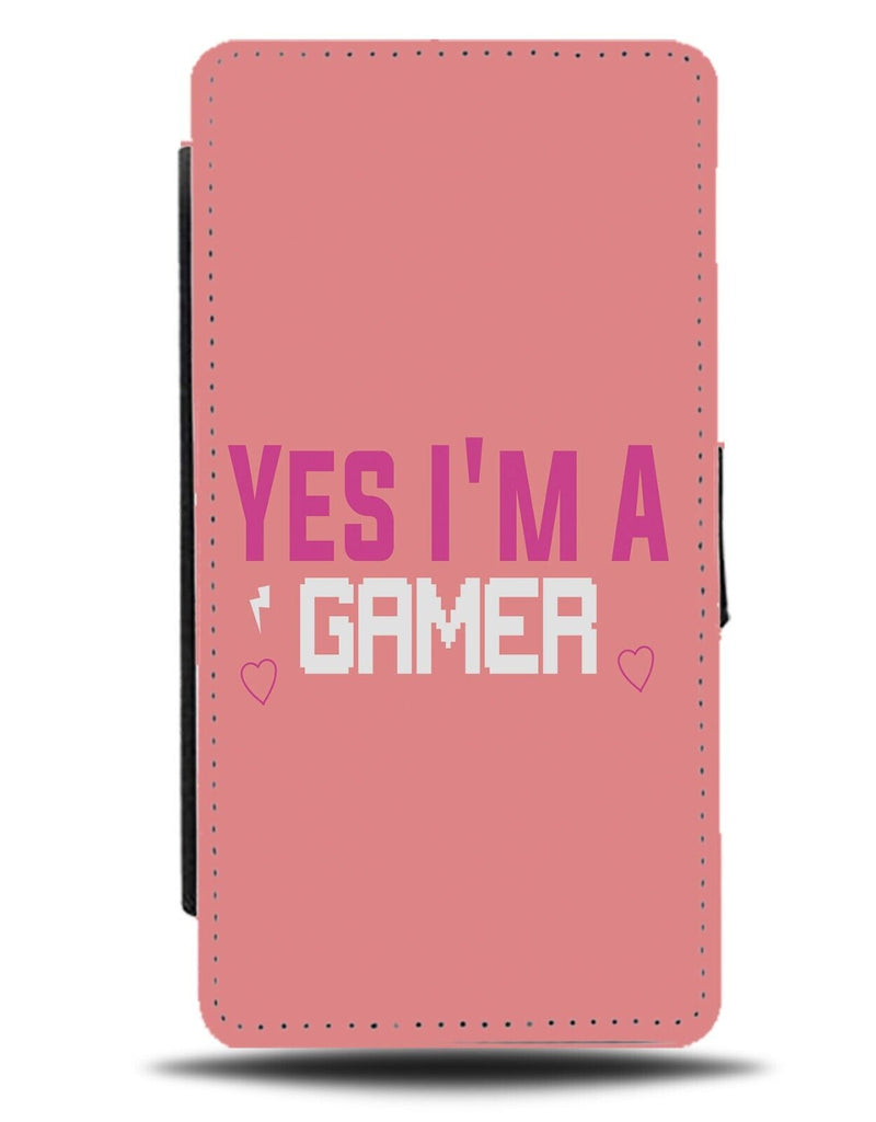 Gamer Girl Flip Wallet Case Gaming Womens Pink Funny Quote Phrase Girls BF17