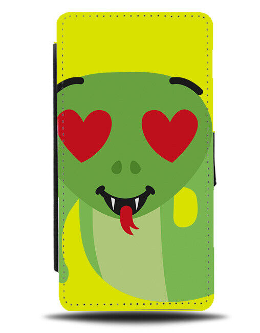 Snake Love Heart Eyes Flip Wallet Case Shapes Eye Hearts Symbols K305