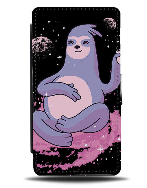 Sloth On Space Cloud Flip Wallet Case Sloths Stars Spaced Clouds Sky K296