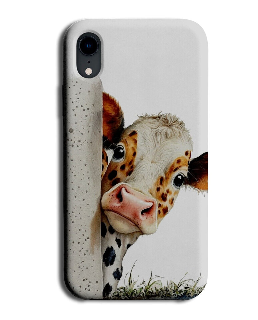 Funny Cow Phone Case Cover Nosey Cows Watercolour Print Lol Humorous Calf AG67