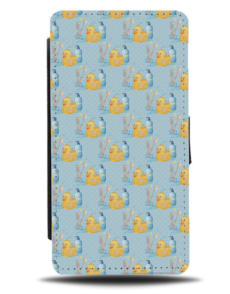 Cartoon Rubber Ducks In The Bath Design Flip Wallet Case Bathtime Time Duck BY30