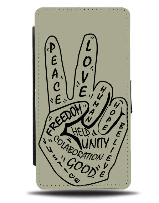 Positivity and Love Slogans Flip Wallet Case Phrases Words Word Writing J960