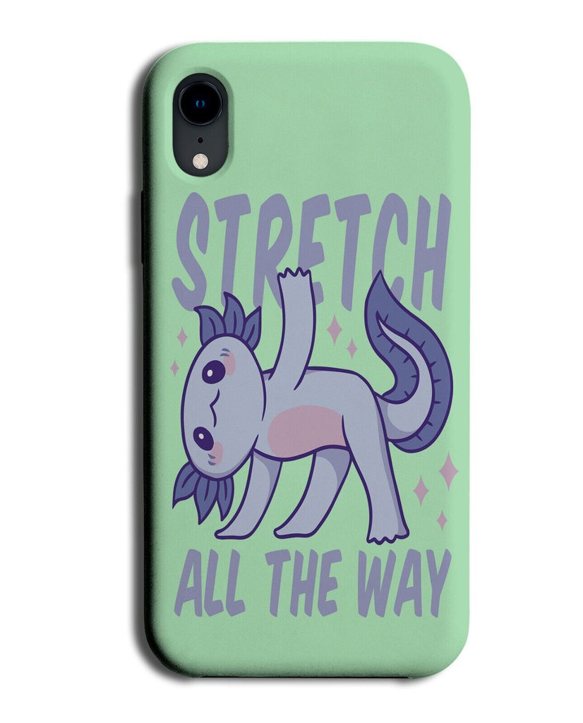 Axolotl Yoga Phone Case Cover Stretching Lizard Newt Stretch Axolotls Green P231