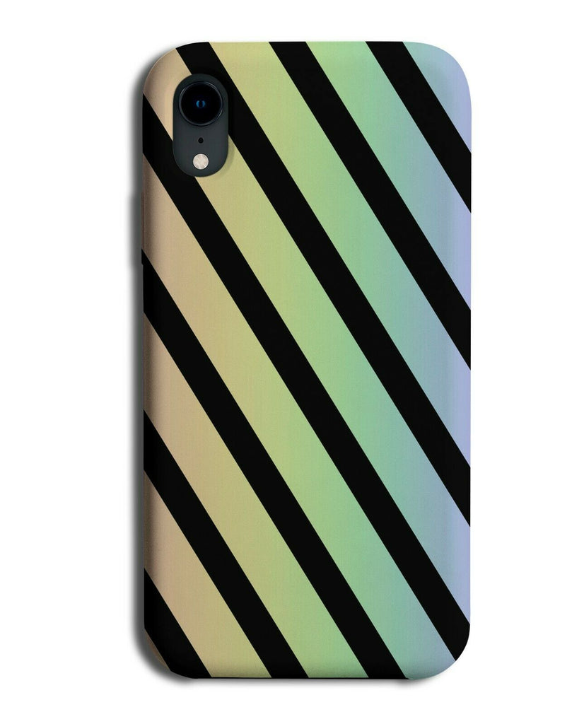 Multicoloured & Black Stripes Phone Case Cover Striped Multicolour Gothic I854
