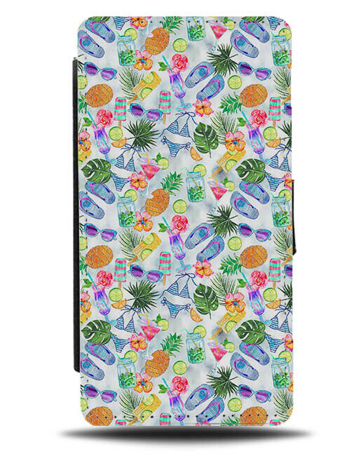 Holiday Items Flip Wallet Case Painting Artwork Travel Accessories Tropics G861
