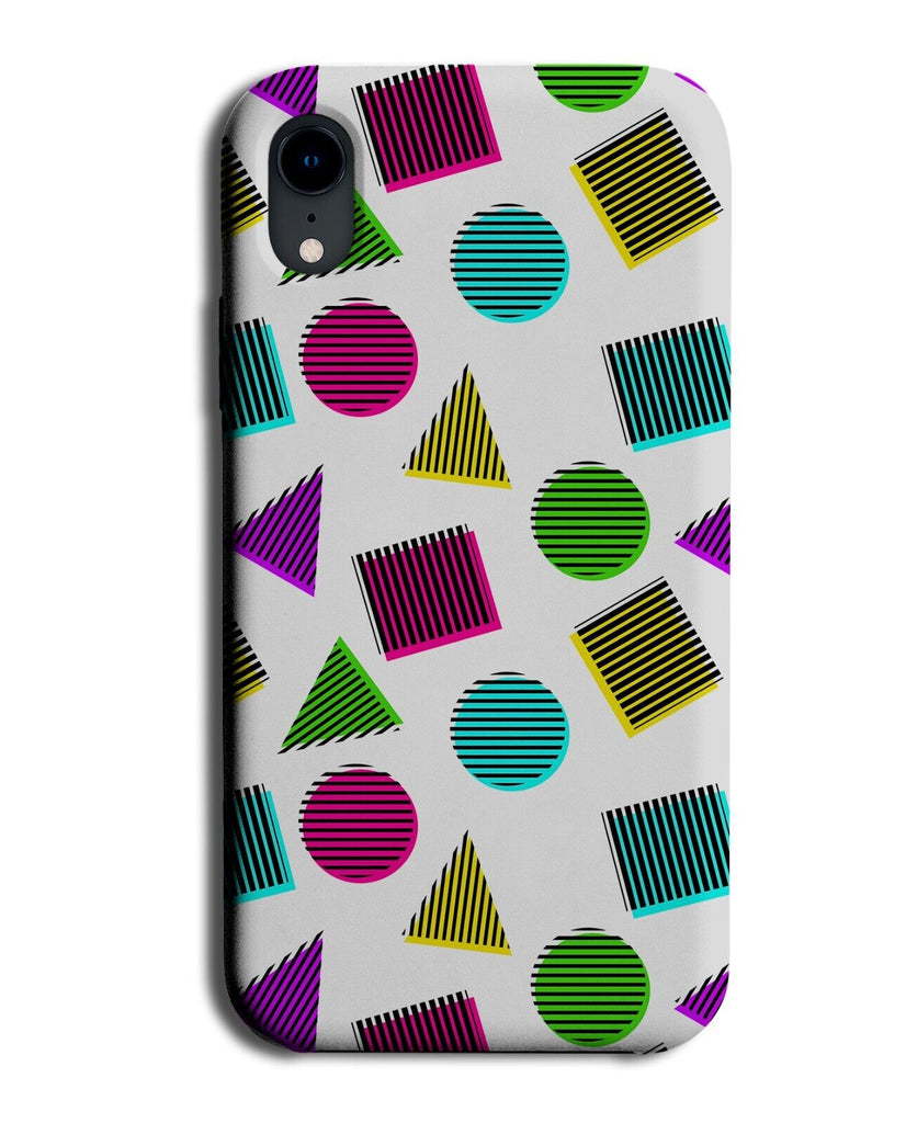 80s Retro Pattern Phone Case Cover Colourful Eighties Shapes Shape Design CY44