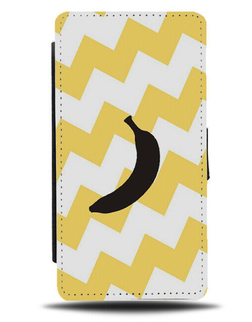Yellow Funny Ninja Banana Flip Cover Wallet Phone Case Silhouette Fruit B649