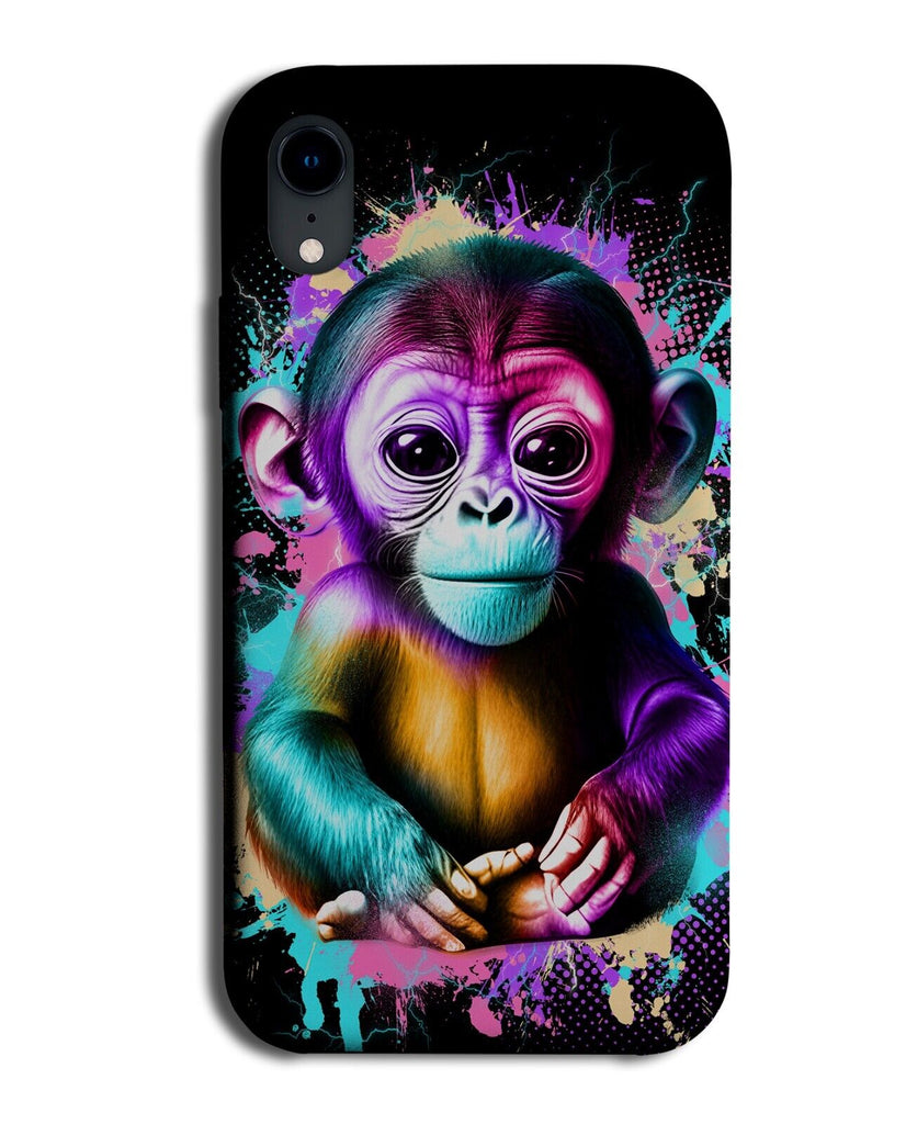 Colourful Baby Chimp Phone Case Cover Chimps Little Neon Vibrant Monkey CX61